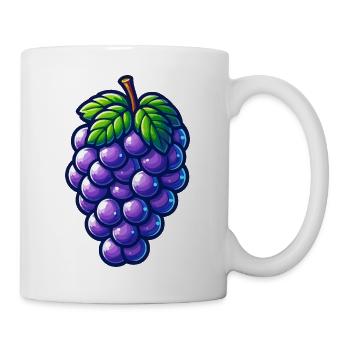 Blaue Traube - Tasse - Weiß - Rechts