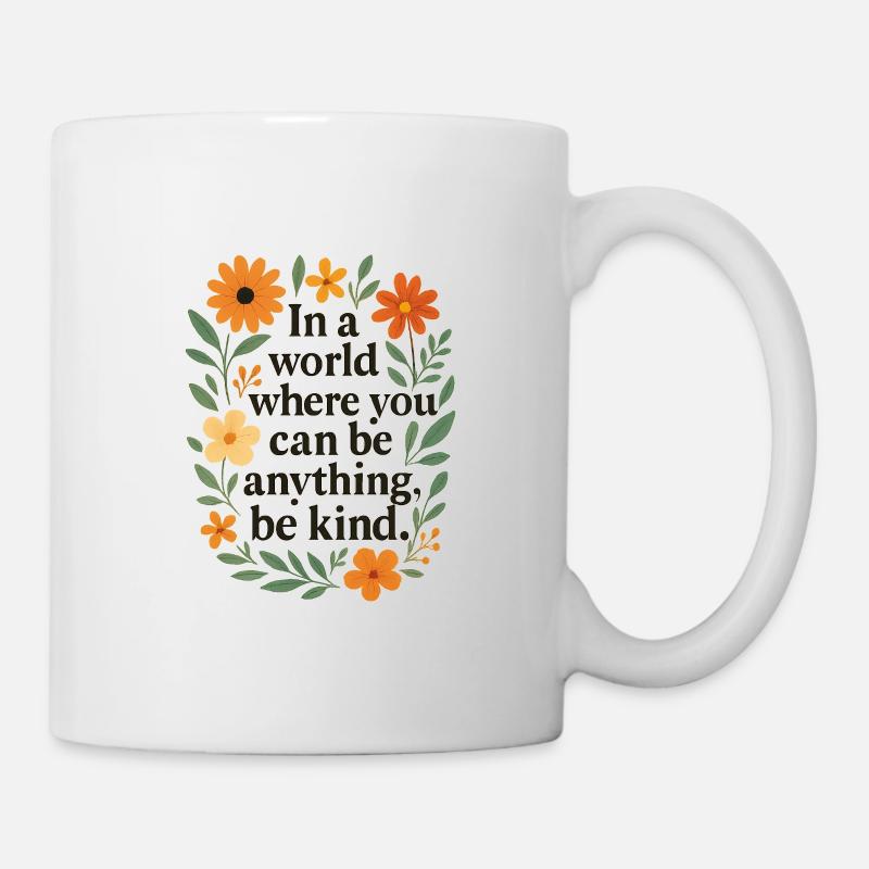 In a world where you can be anything - be kind - Mug - white