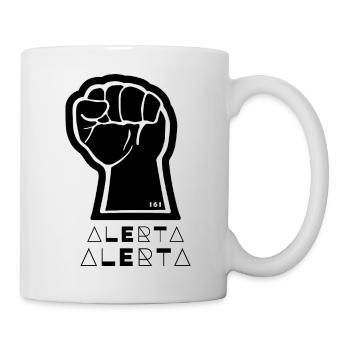 Faust Hoch Alerta Antifaschistisch Antifa 161 - 01 - Tasse - Weiß - Rechts
