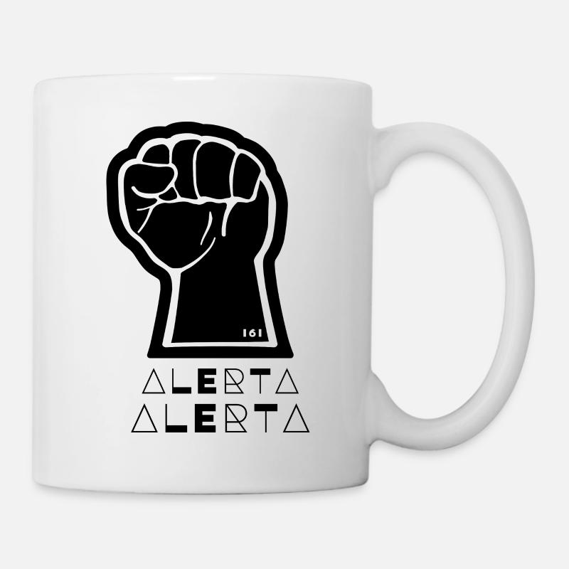 Faust Hoch Alerta Antifasciste Antifa 161 - 01 - Mug blanc - blanc
