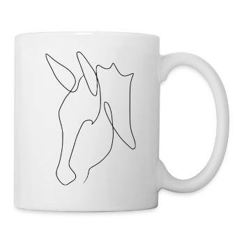 Minimal donkey head black - Mug - white - Right