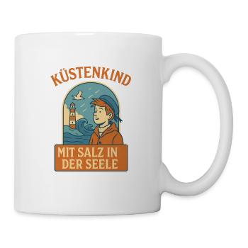 Kuestenkind- mit Salz in der Seele - Tasse - Weiß - Rechts