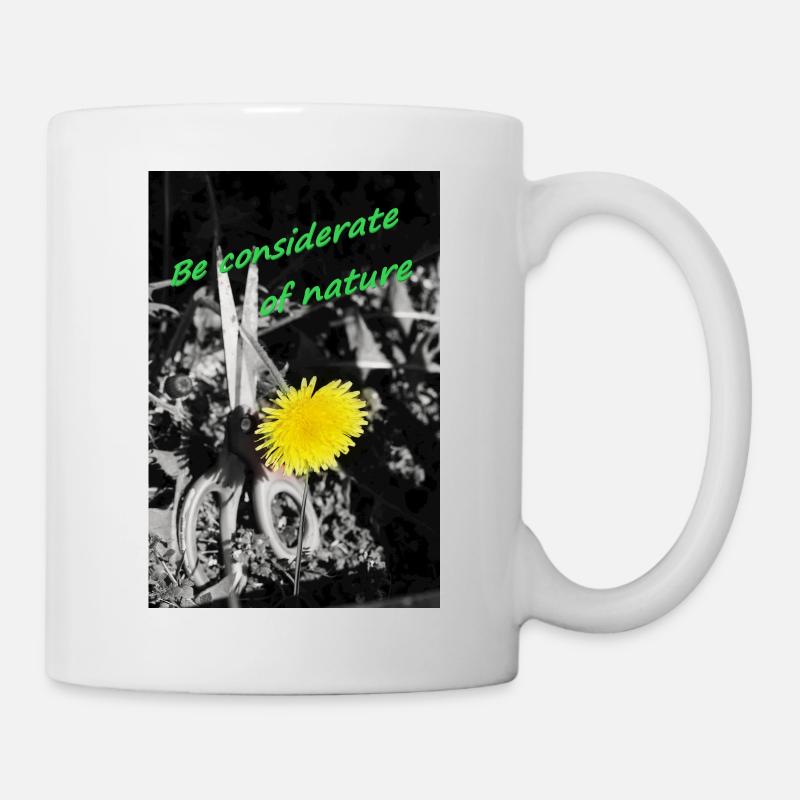 Be considerate of nature - Mug - white