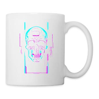 Futuristic skull - Mug - white - Right
