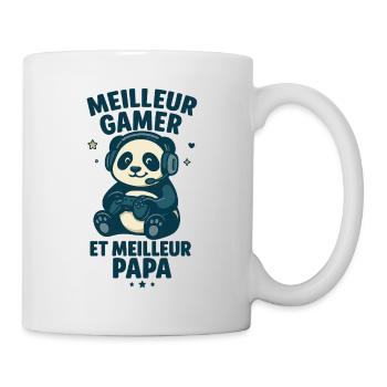 Meilleur gamer et meilleur papa Geek Gaming - Mug blanc - blanc - Droite