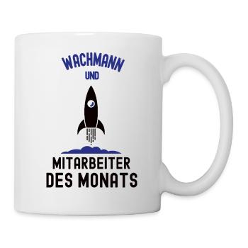 Mitarbeiter des Monats Wachmann Sicherheitsdienst - Tasse - Weiß - Rechts