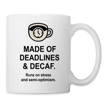 Fristen und Entkoffeinierung - Tasse - Weiß - Rechts