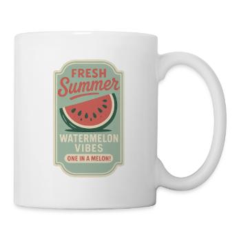Wassermelone Retro Sommer - Tasse - Weiß - Rechts