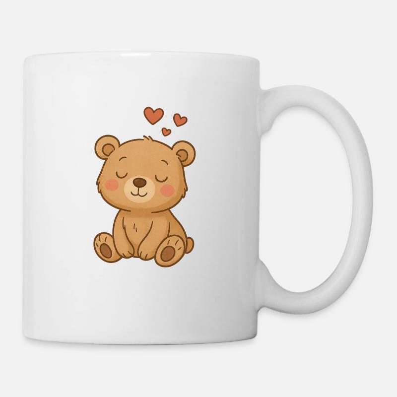 Bébé ours rêveur - Mug blanc - blanc