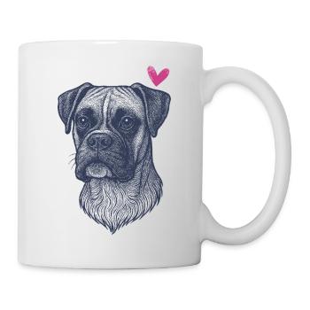 Boxer – strong, loyal & always in a good mood - Mug - white - Right