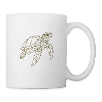 Simple Filigree Turtle - Mug - white - Right