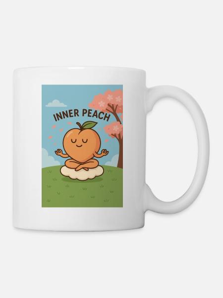 Innerer Pfirsich - Tasse - Weiß