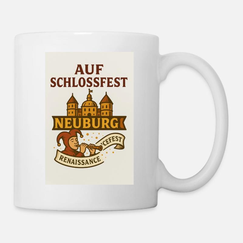 Auf Schlossfest - Neuburg Renaissancefest - Tasse - Weiß