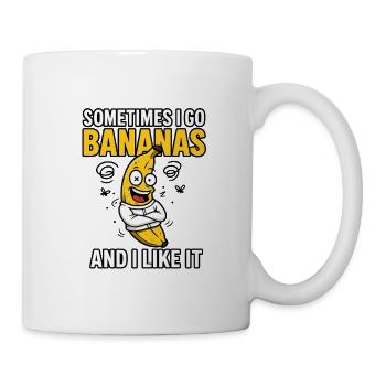 "I Go BANANAS" - Humor für den Bananen-Liebhaber! - Tasse - Weiß - Rechts
