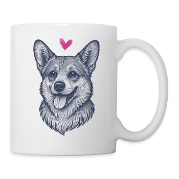 Corgi – Short-legged, charming & loyal to the king - Mug - white - Right
