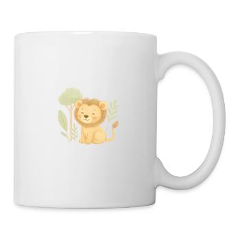 süßes Löwenmotiv/ Löwe / Dschungel - Tasse - Weiß - Rechts