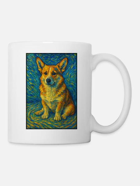Corgi in the whirl - Mug - white