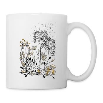 Blumen - Tasse - Weiß - Rechts