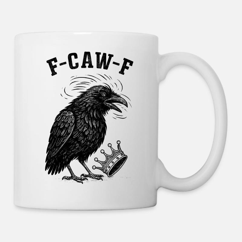FCAW Krähe Krone - Tasse - Weiß