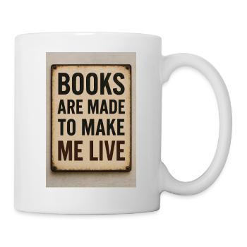 Les livres me gardent en vie - Mug blanc - blanc - Droite