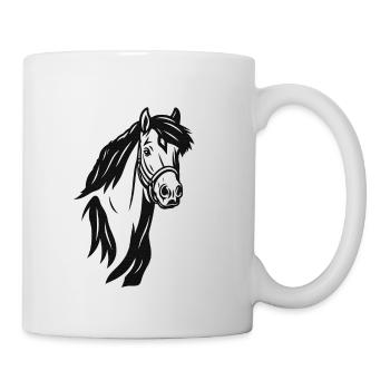 Tête de cheval - Mug blanc - blanc - Droite