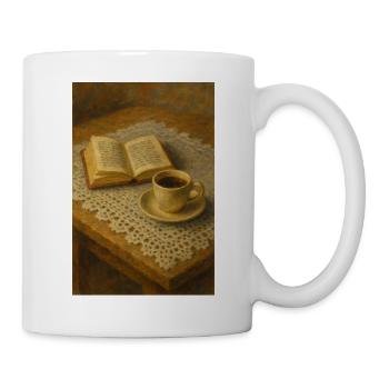Livre et café - Mug blanc - blanc - Droite