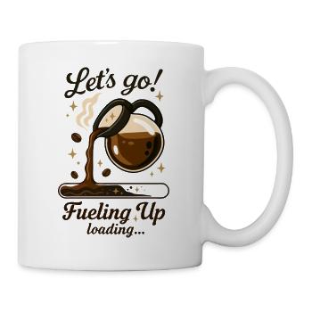 Allons faire le plein de café - Mug blanc - blanc - Droite