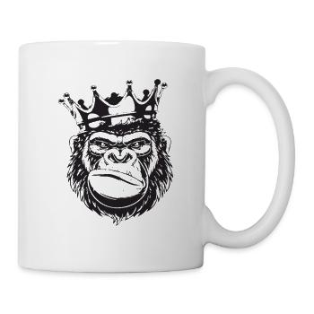 Gorilla with crown - Mug - white - Right