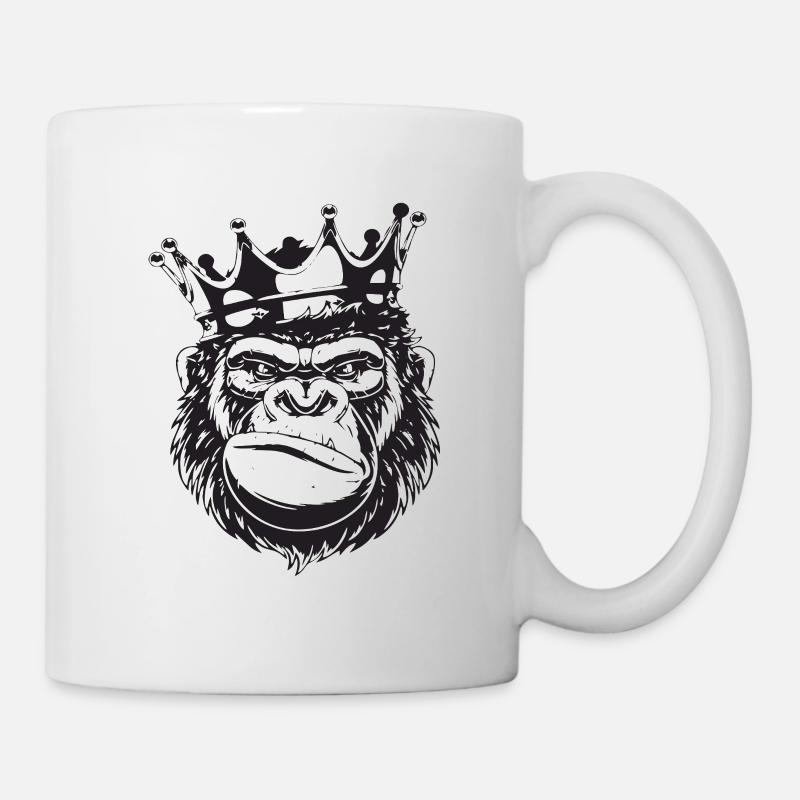 Gorilla with crown - Mug - white