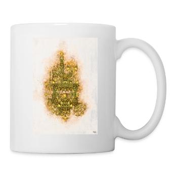 Kathedrale aus Messing - Tasse - Weiß - Rechts
