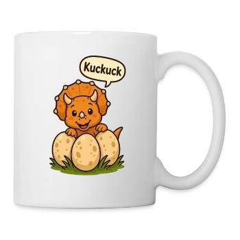 Coucou Le Joyeux Tricératops - Mug blanc - blanc - Droite
