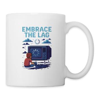 Retro Gaming T-Shirt – Embrace the Lag | Pixel-des - Mug - white - Right