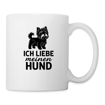 Ich liebe meinen Hund Yorkshire - Tasse - Weiß - Rechts