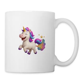Bande de licorne scintillante et pète - Mug blanc - blanc - Droite