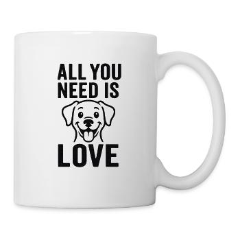 All You Need Is Love – Dog Lover Design - Mug - white - Right