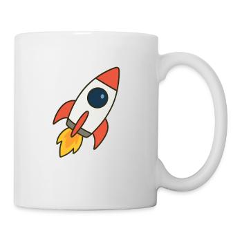 flying rocket - Mug - white - Right