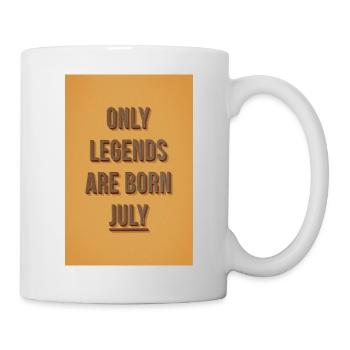 Only legends are born July - Tasse - Weiß - Rechts