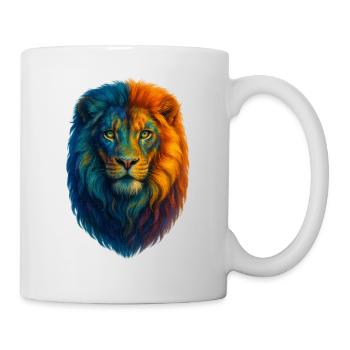 Lion multicolore - Mug blanc - blanc - Droite