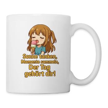 Soak up the sun, collect moments,The day is yours! - Mug - white - Right