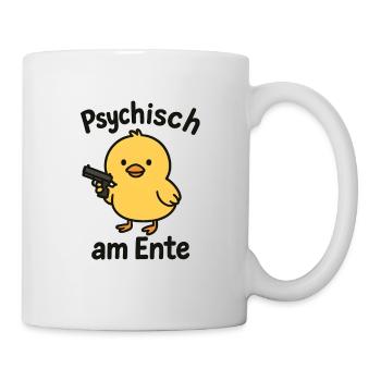 Lustige Geschenke Psychisch am Ente - Tasse - Weiß - Rechts