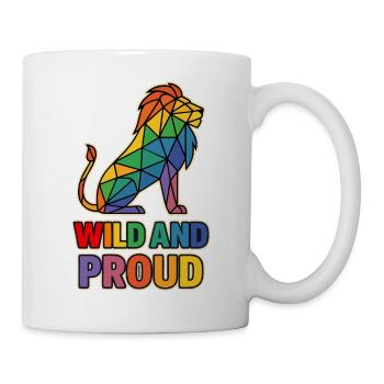 Pride Löwe – Wild und stolz LGBT Gay Pride - Tasse - Weiß - Rechts