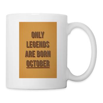 A ottobre nascono solo leggende - Tazza - bianco - Destra