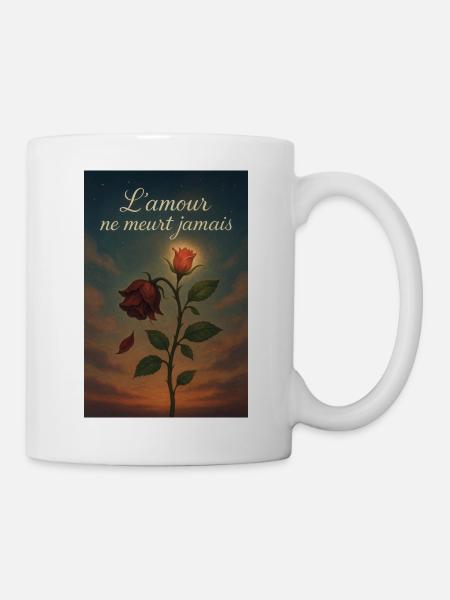 L'amour ne meurt jamais - Mug blanc - blanc