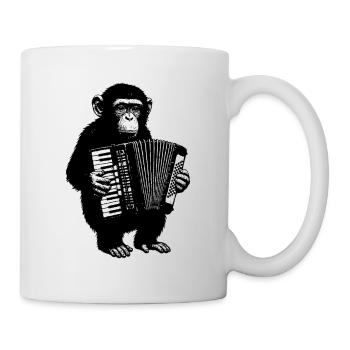 Concertina Monkey Accordion Monkey - Mug - white - Right