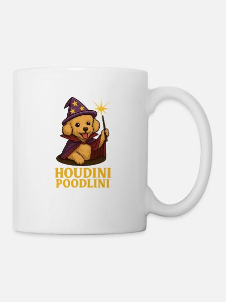 kleiner Zauber Pudel - Tasse - Weiß