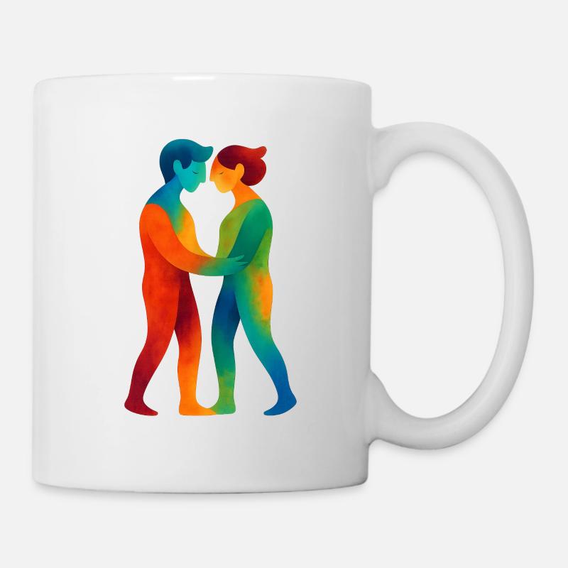 0011 amour étrange - Mug blanc - blanc