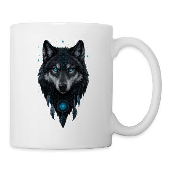 Mystic Wolf - WiederWilderLeben - Tasse - Weiß - Rechts