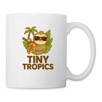 Winzige Tropen – Faultier - Tasse - Weiß - Rechts
