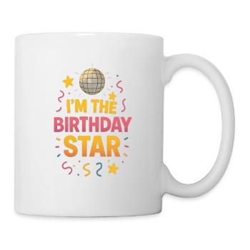I'm the Birthday Star – Retro Glow Edition - Tasse - Weiß - Rechts