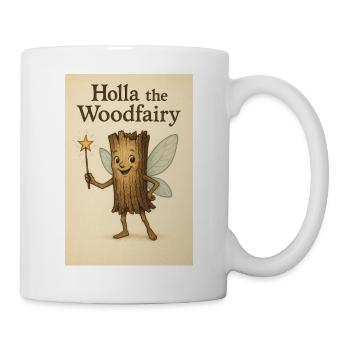 Holla the Wood fairy - Holla die Waldfee print - Tasse - Weiß - Rechts